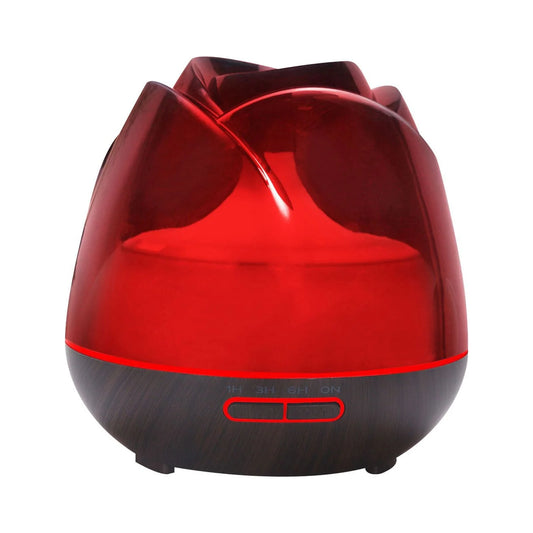 Big Rose Aromatherapy Machine Household 400Ml Wood Grain Aromatherapy Machine Humidifier Flower Bud Aroma Machine Birthday Gifts for Women Items for Women