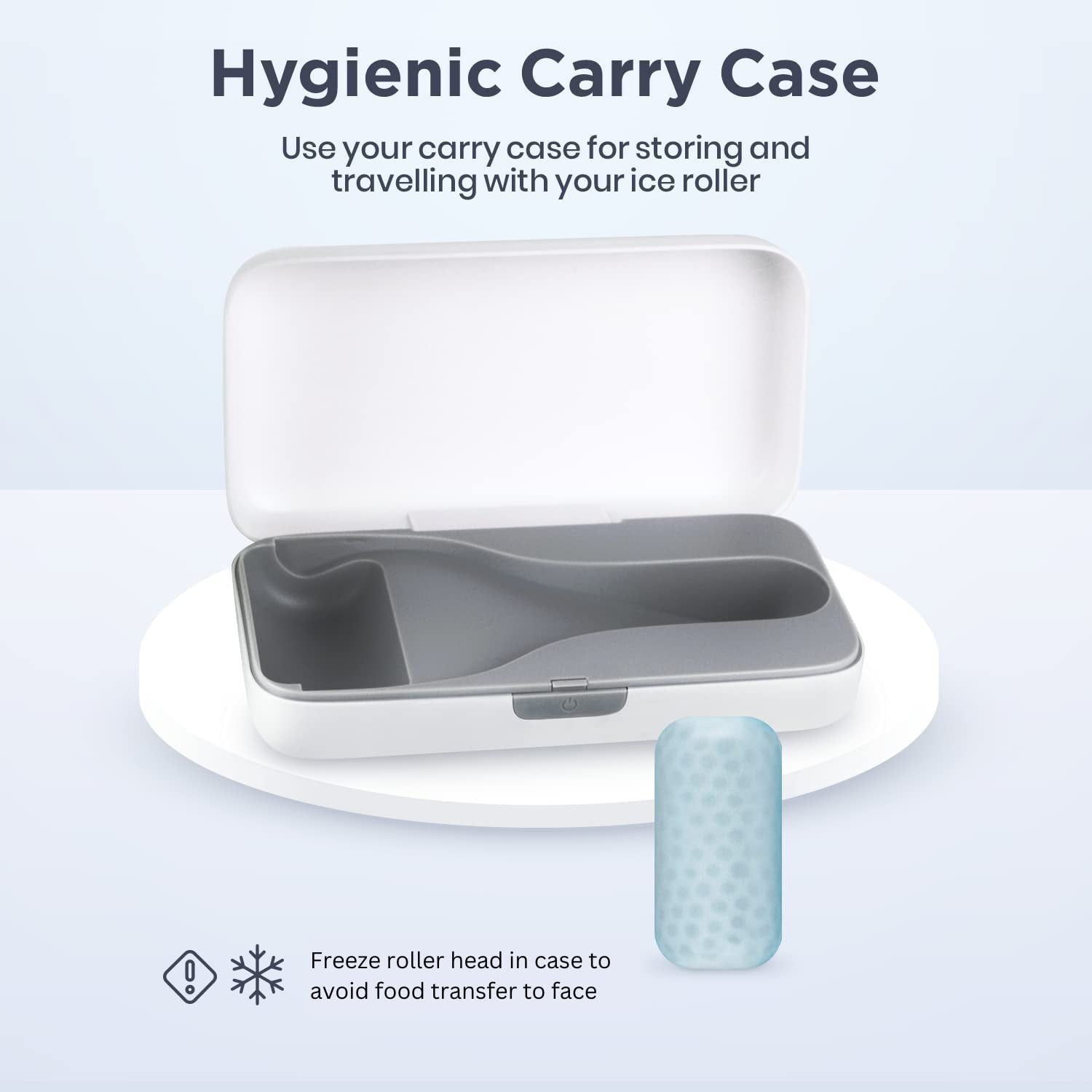Premium Ice Roller for Face with Carry Case & Advanced Stainless Steel Gua Sha with Silicone Zip Carry Case