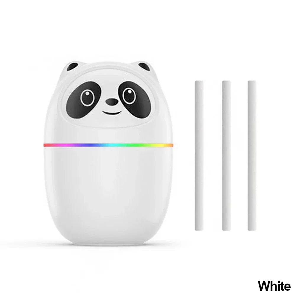 Air Humidifier Cute Panda Aroma Oil Diffuser with Night Light USB Chargeable Cool Mist Sprayer Plants Purifier Humificador