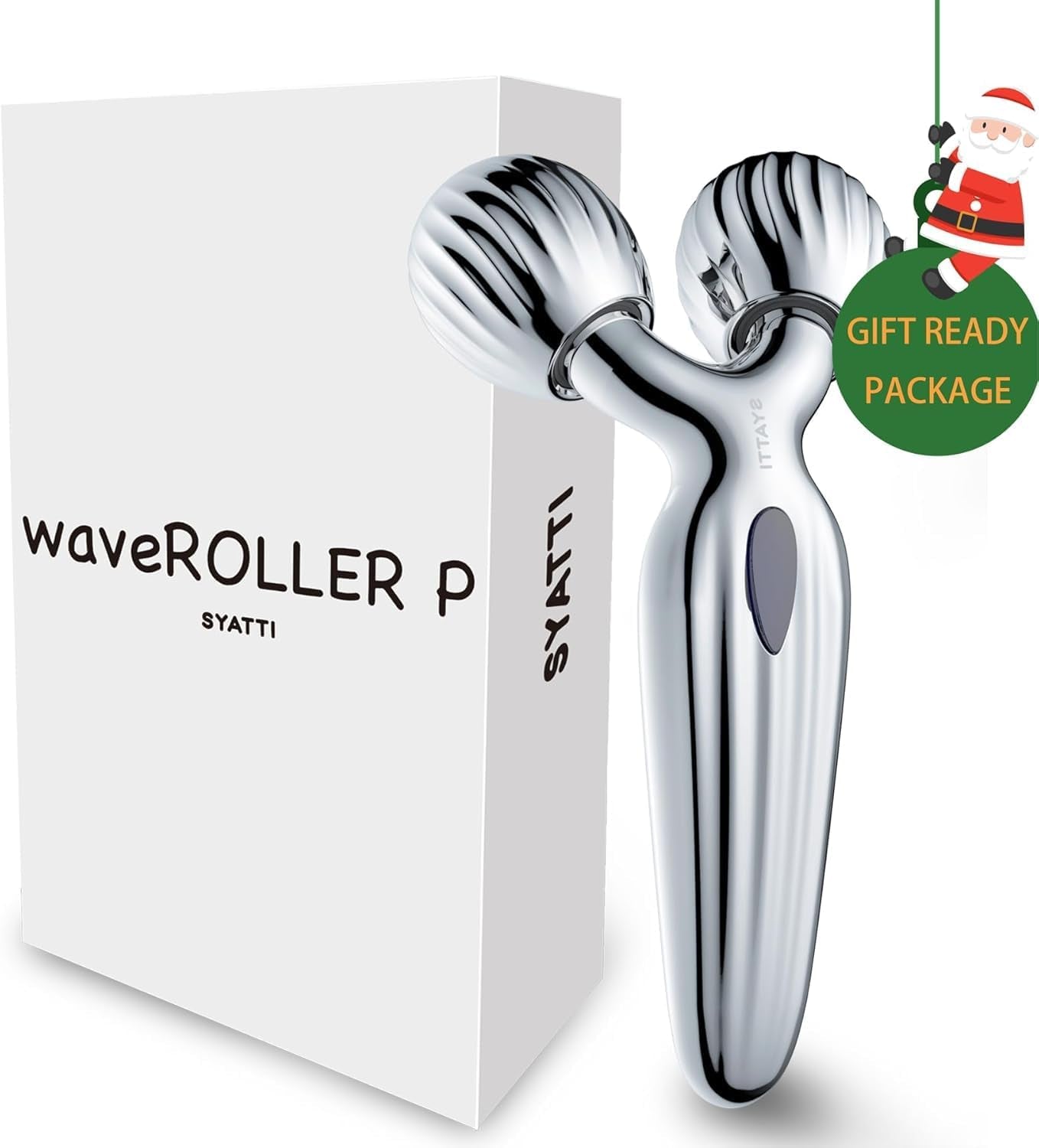 Face Roller Massager, 3D Metal Face Massage Tool for Reduce Puffiness, Remove Eye Wrinkles, Face Lift, Increase Firmness, Anti-Aging, Skin Tightening (Sliver)