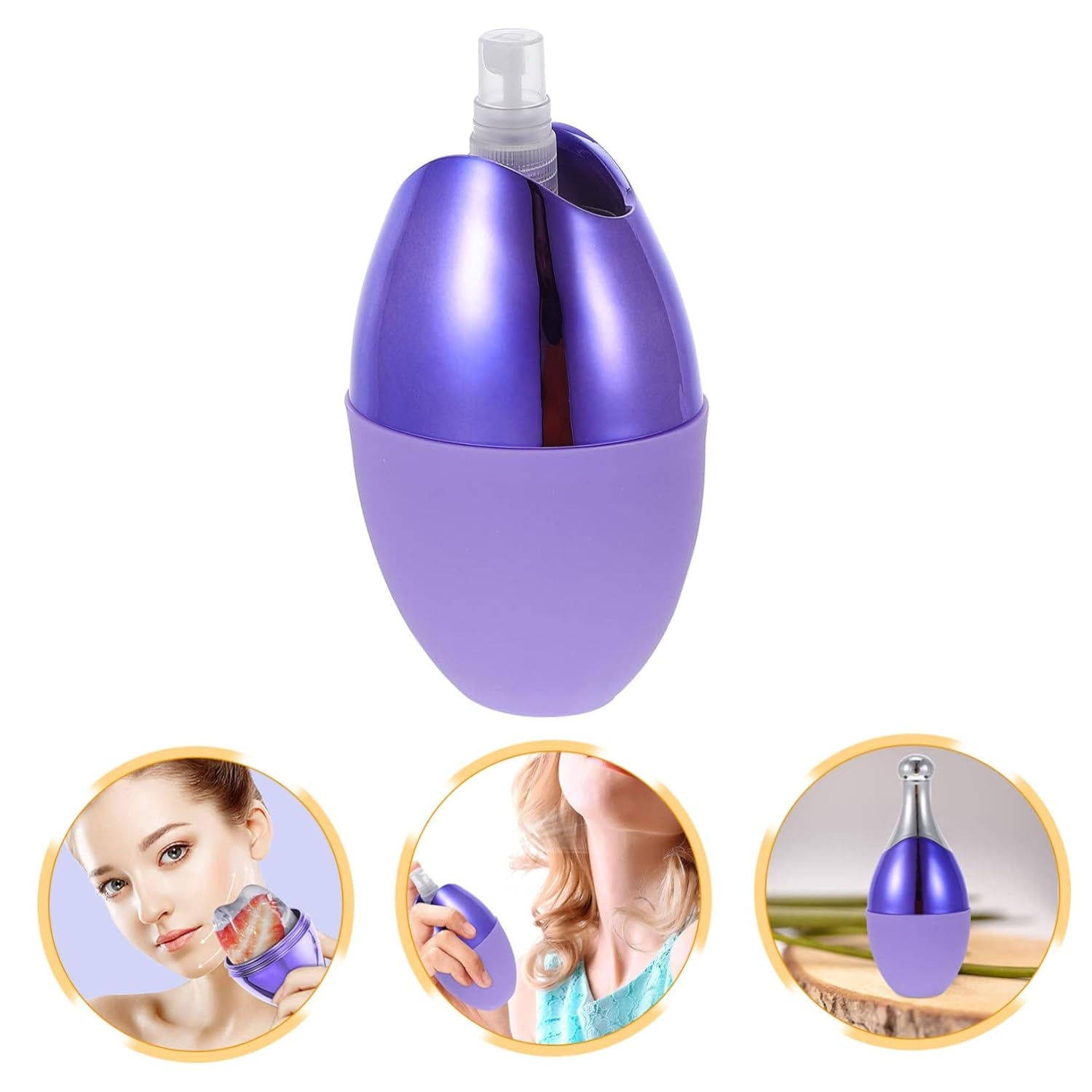 Hemoton Silicone Spray Ice Face Ice Roller Ice Roller for Face and Eye Ice Roller Mold Skin Care Tool Face Beauty Tool Skin Massage Ice Roller Spray Bottle Facial Massager Skin Ice Roller