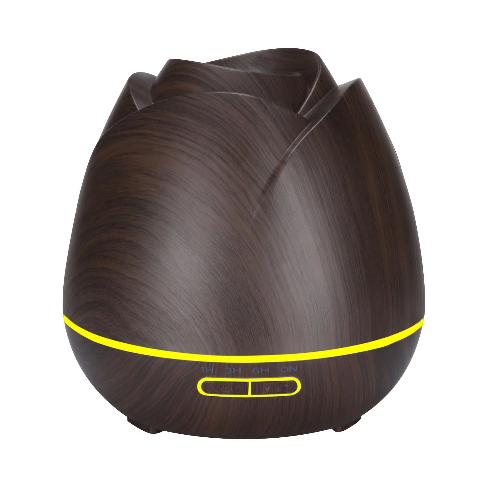 Big Rose Aromatherapy Machine Household 400Ml Wood Grain Aromatherapy Machine Humidifier Flower Bud Aroma Machine Birthday Gifts for Women Items for Women