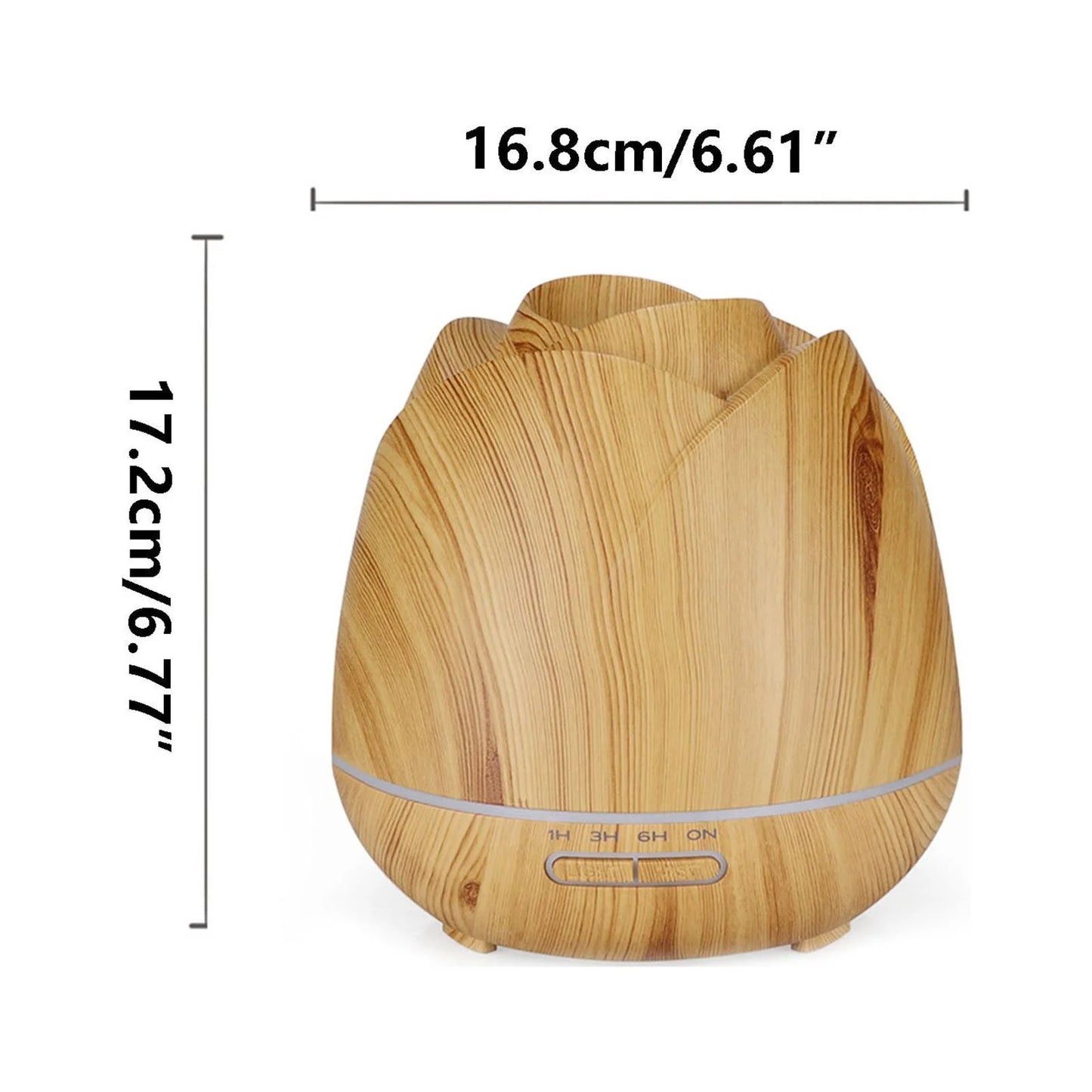 Big Rose Aromatherapy Machine Household 400Ml Wood Grain Aromatherapy Machine Humidifier Flower Bud Aroma Machine Birthday Gifts for Women Items for Women
