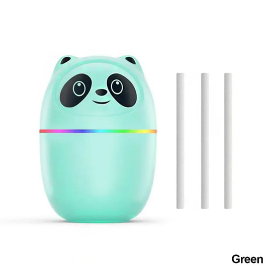Air Humidifier Cute Panda Aroma Oil Diffuser with Night Light USB Chargeable Cool Mist Sprayer Plants Purifier Humificador