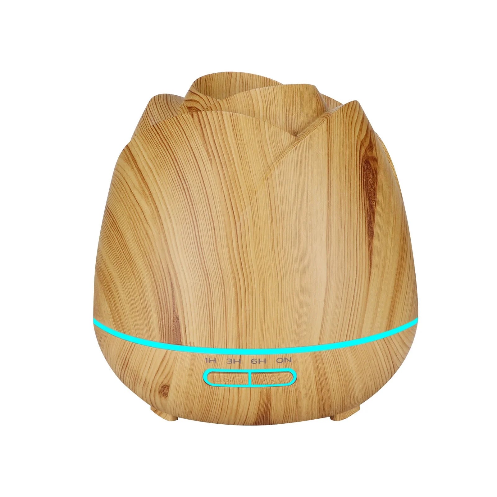 Big Rose Aromatherapy Machine Household 400Ml Wood Grain Aromatherapy Machine Humidifier Flower Bud Aroma Machine Birthday Gifts for Women Items for Women