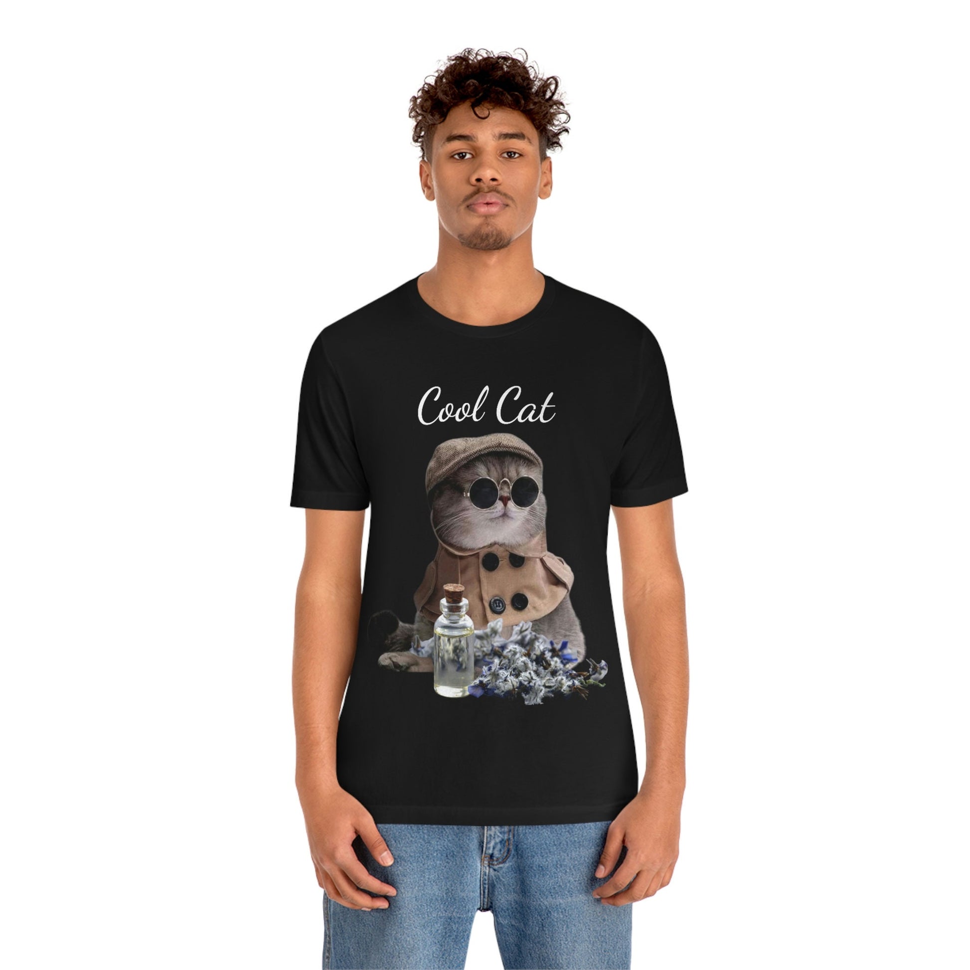 Essential Oil "Cool Cat" 2 Unisex Jersey Short Sleeve Tee