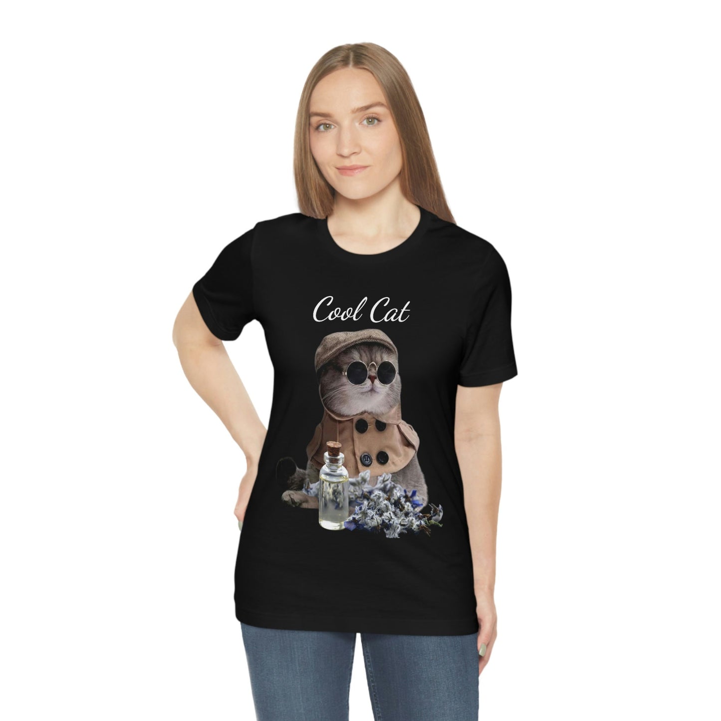 Essential Oil "Cool Cat" 2 Unisex Jersey Short Sleeve Tee