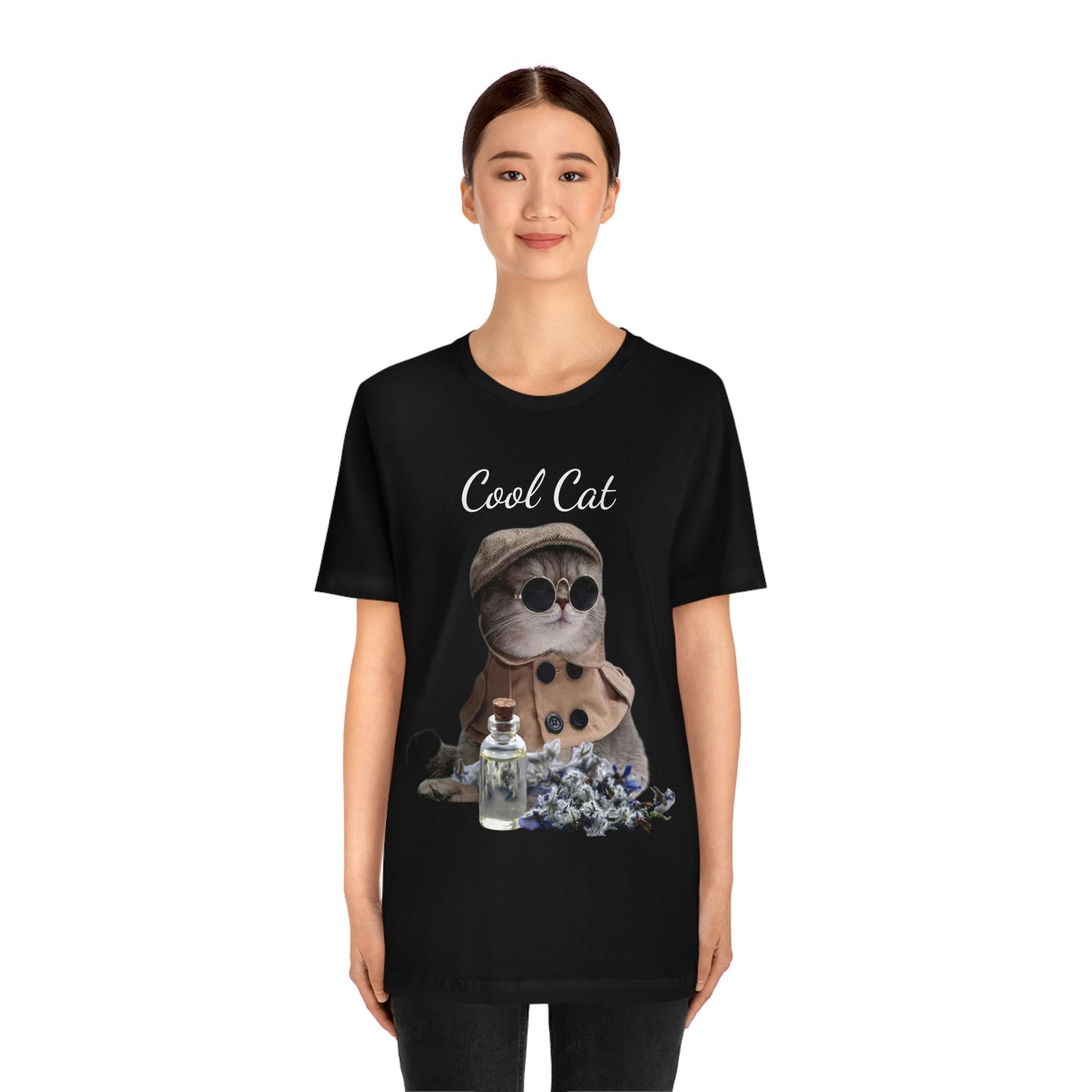 Essential Oil "Cool Cat" 2 Unisex Jersey Short Sleeve Tee