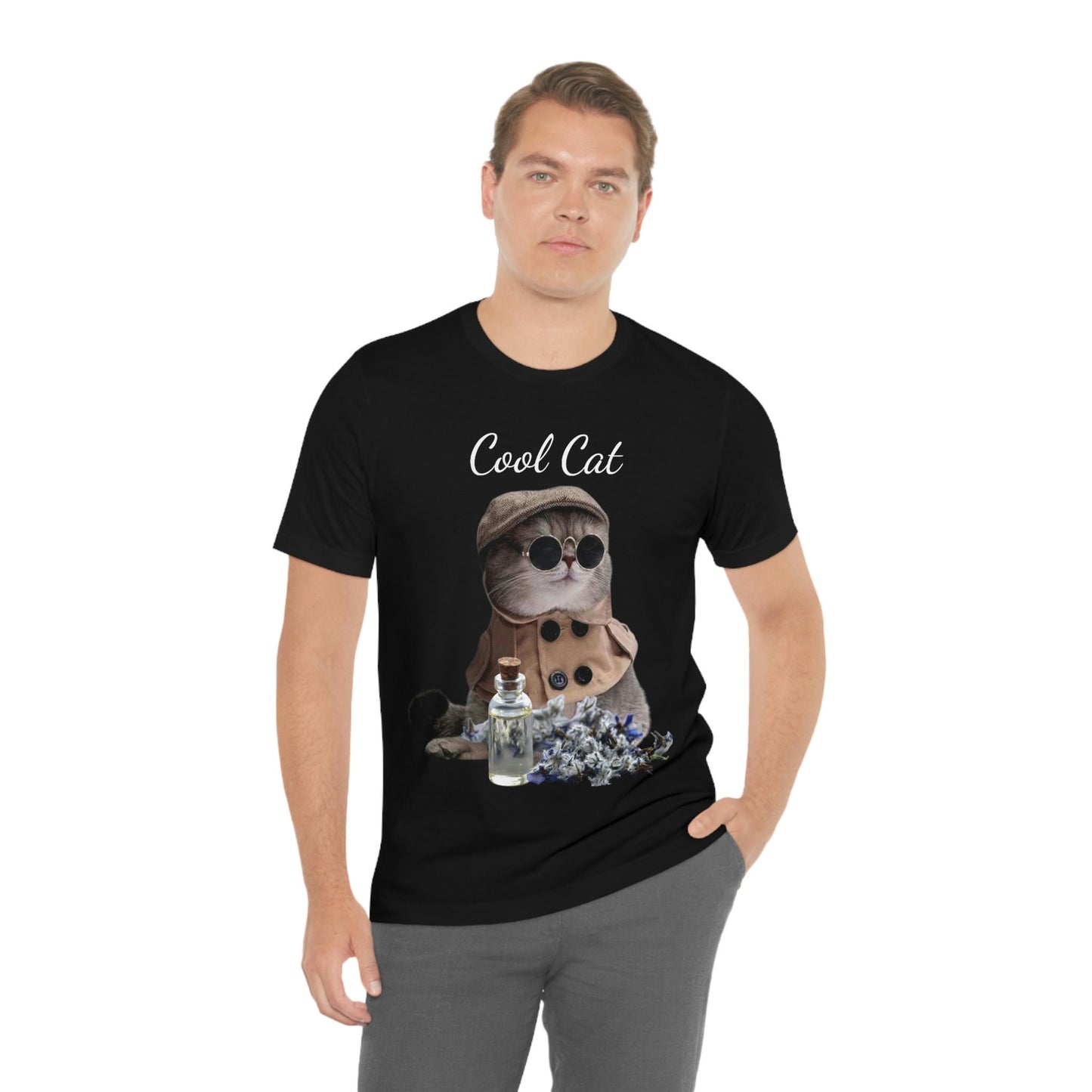 Essential Oil "Cool Cat" 2 Unisex Jersey Short Sleeve Tee