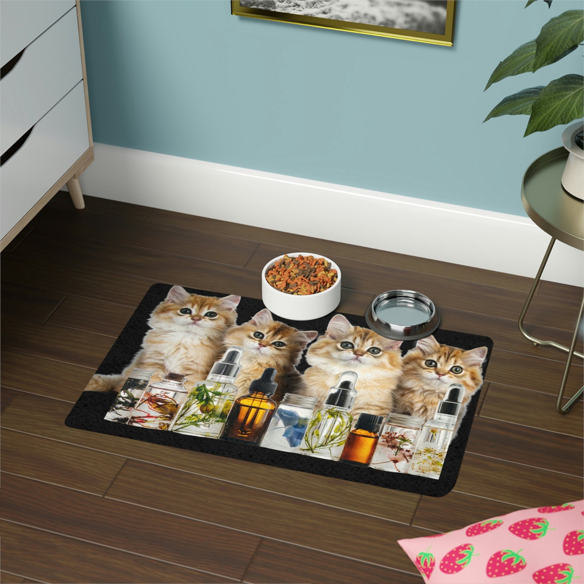 Kittens Essential Oil Pet Food Mat (12x18)