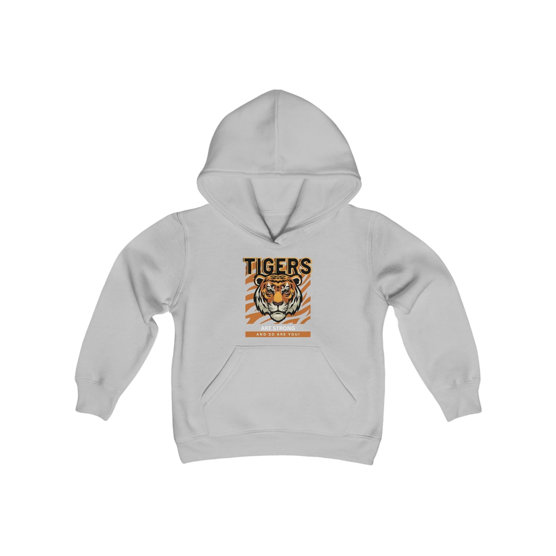 Tigers are Strong and So Are You Youth Blend Hooded Sweatshirt
